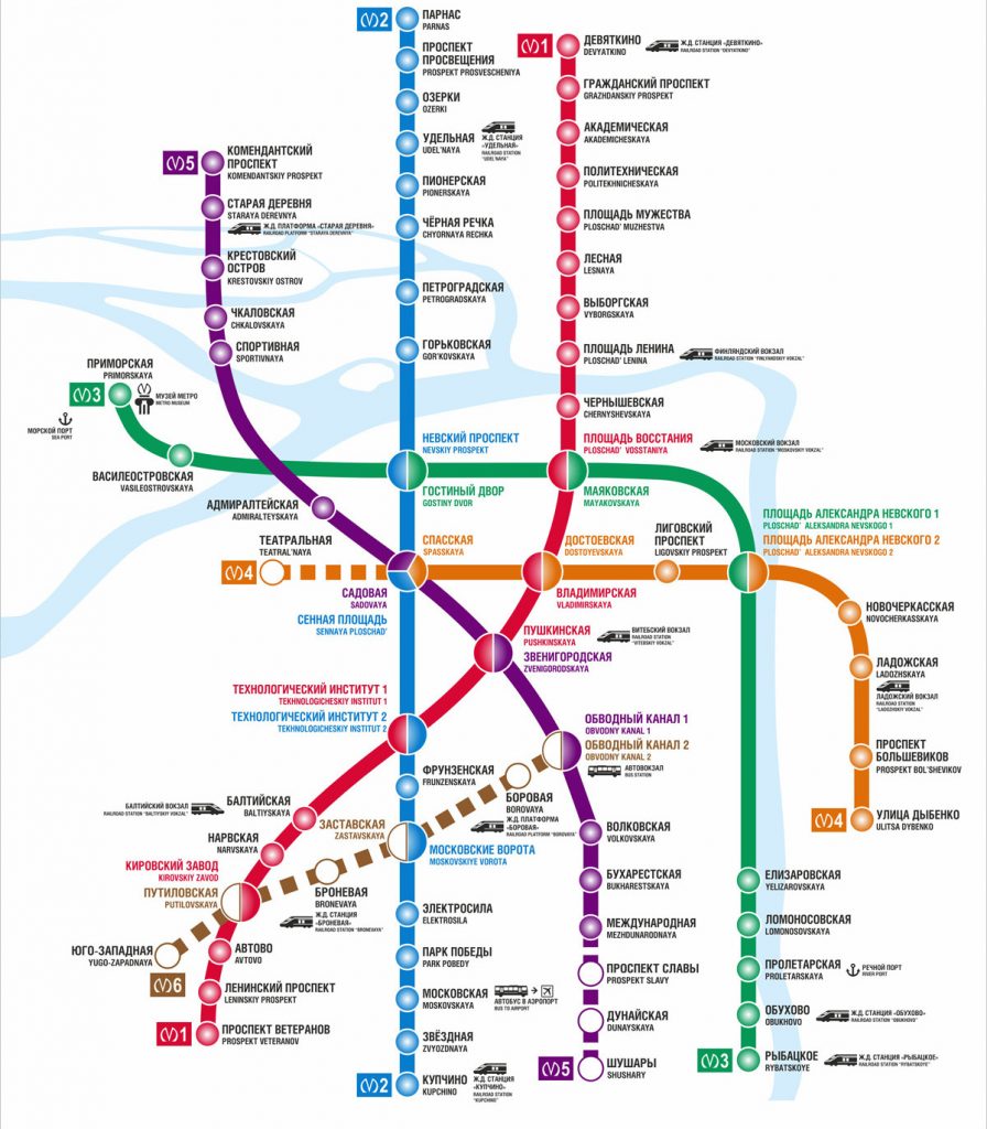 Карта метро СПб